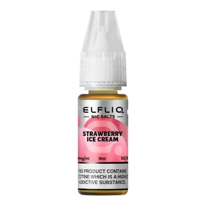 ElfLiq Strawberry Ice Cream Nic Salt Vape Juice 10ml