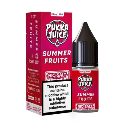 Pukka Juice Nic Salt E-Liquid Summer Fruits - Nicotine Strength#20mg>10mg (0645EF)