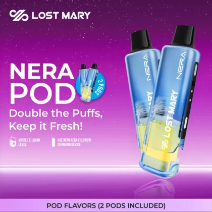Made in Indonesia | Lost Mary NERA 70K Disposable POD - 70,000 Puffs - Dragon Strawnana