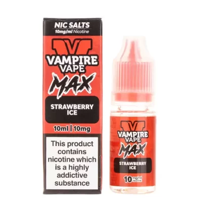Strawberry Ice Nic Salt E-Liquid by Vampire Vape Max - 10mg