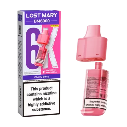Cherry Berry Lost Mary BM6000 Refill Pack - 20mg - Vape Product (3400CF)