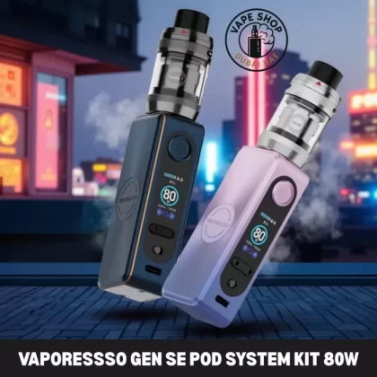 VAPORESSO Gen SE Pod System Kit 80W Vape Kit in Dubai - Artic Silver, Dark Black