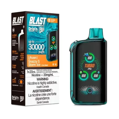 Drip’n Fasta Blast Disposable Vape – 30K Puffs – Snazzy S Storm Ice