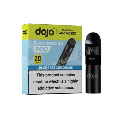 Dojo Blast 2000 Go Blue Razz Lemonade Prefilled Pod - Vapestreams Co