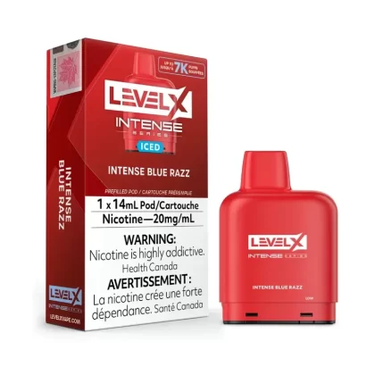 Level X Intense Series Pods [FEDERAL] - Flavour#Blue Razz Iced>Blueberry Lemon Iced>Juicy Peach Iced>Red Apple Iced>White Grape Iced>White Mint~Strength#20mg (0E29DA)