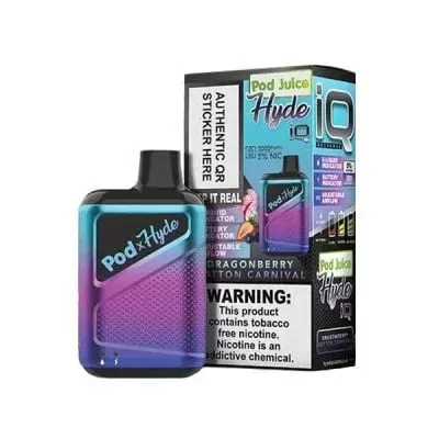 Pod Juice Hyde IQ Dragonberry Cotton Clouds TFN 5000 Disposable Vape