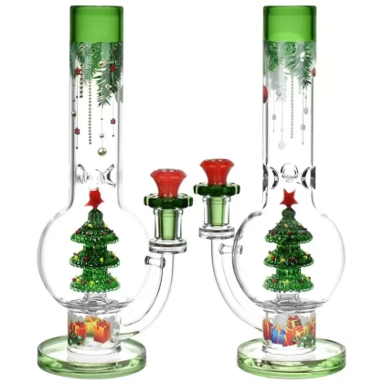 Christmas Cheer Glass Water Pipe – 11.75″ / 14mm F