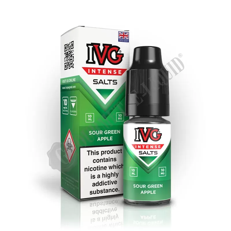 Sour Green Apple by IVG Intense Salts - Nicotine Strength#10mg>20mg
