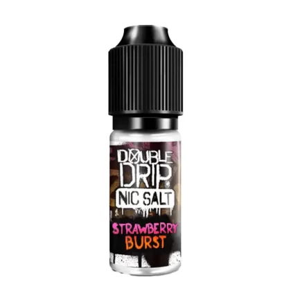 Double Drip Strawberry Burst Nic Salt Vape Juice - 10 Pack - Strength 20mg