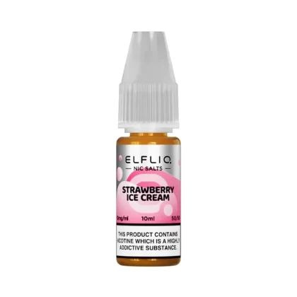 Strawberry Ice Cream (Strawberry Snoow) ELFLIQ 10ml Nic Salt E Liquid