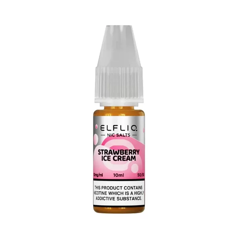 Strawberry Ice Cream (Strawberry Snoow) ELFLIQ 10ml Nic Salt E Liquid