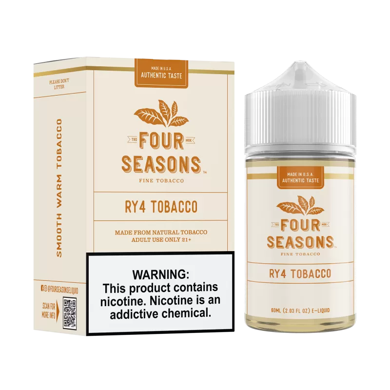 FOUR SEASONS - RY4 Tobacco - 60ML E-Liquid - 18MG