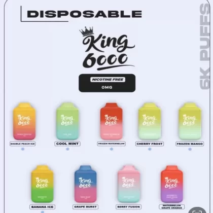 King Cherry Frost Nicotine Free Disposable Vape 6000 Puffs