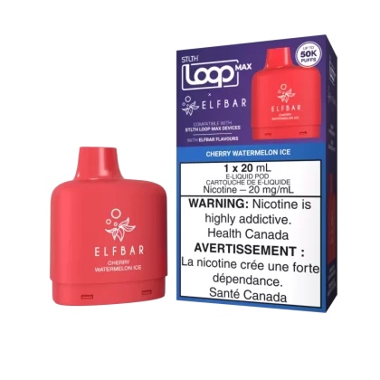 STLTH LOOP MAX X ELFBAR Pod Pack - Cherry Watermelon Ice - 20 mg/mL (wholeseller) - Excise ON, 20 mg/mL - ON (ACF836)