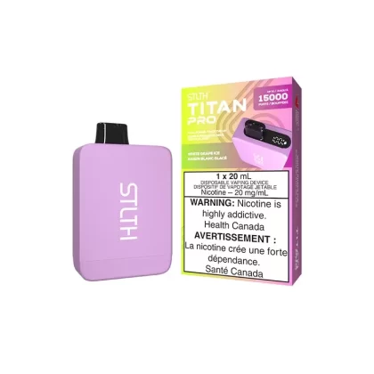 Stlth Titan Pro Disposable Vape – 15K Puffs – White Grape Ice
