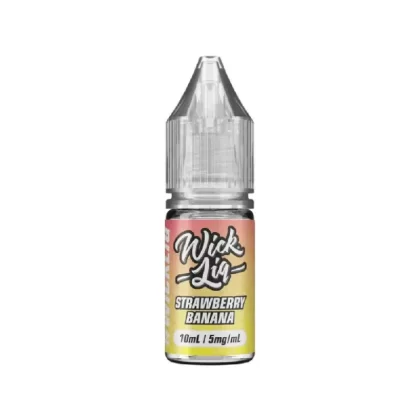 Wick Liq Bar Salt Strawberry Banana Nic Salt E-Liquid - Nicotine Strength#20mg>10mg>5mg