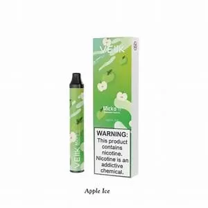 VEIIK MICKO TT DISPOSABLE VAPORIZER 600 PUFFS APPLE ICE