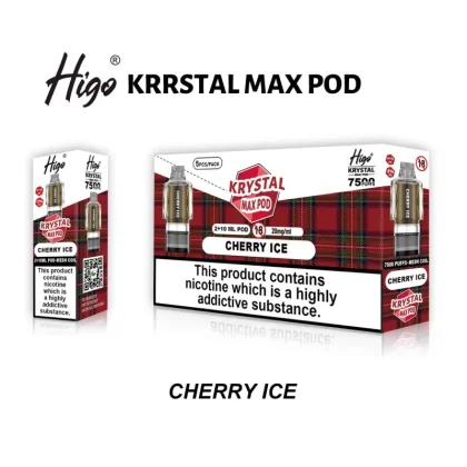 Higo Krystal Max 7500 Prefilled Pods - Box of 10 - Mixed Berries