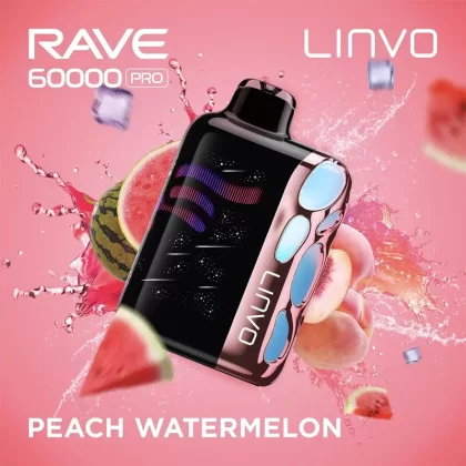 Linvo Rave 60000 Pro Disposable Vape – Peach Watermelon
