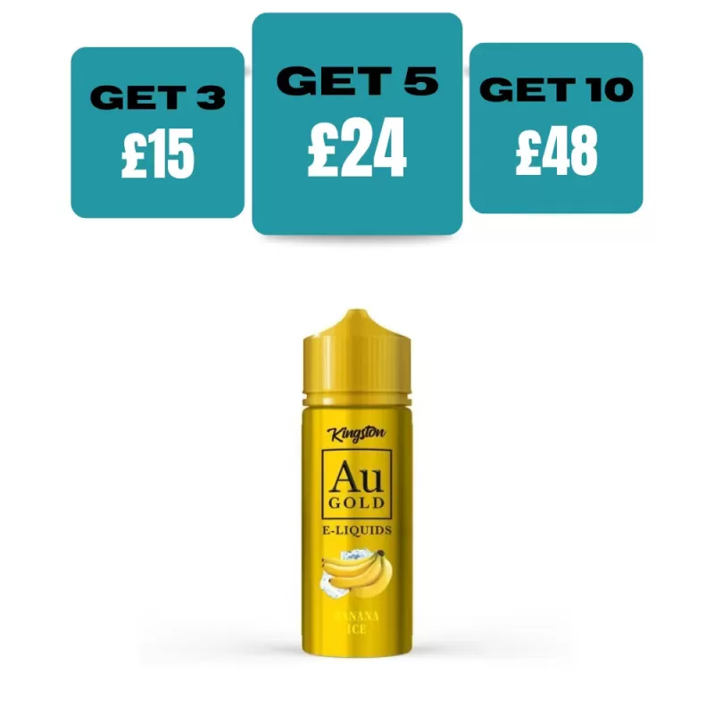 Banana Ice Kingston AU Gold 100ml E-liquid Shortfill - Banana Ice