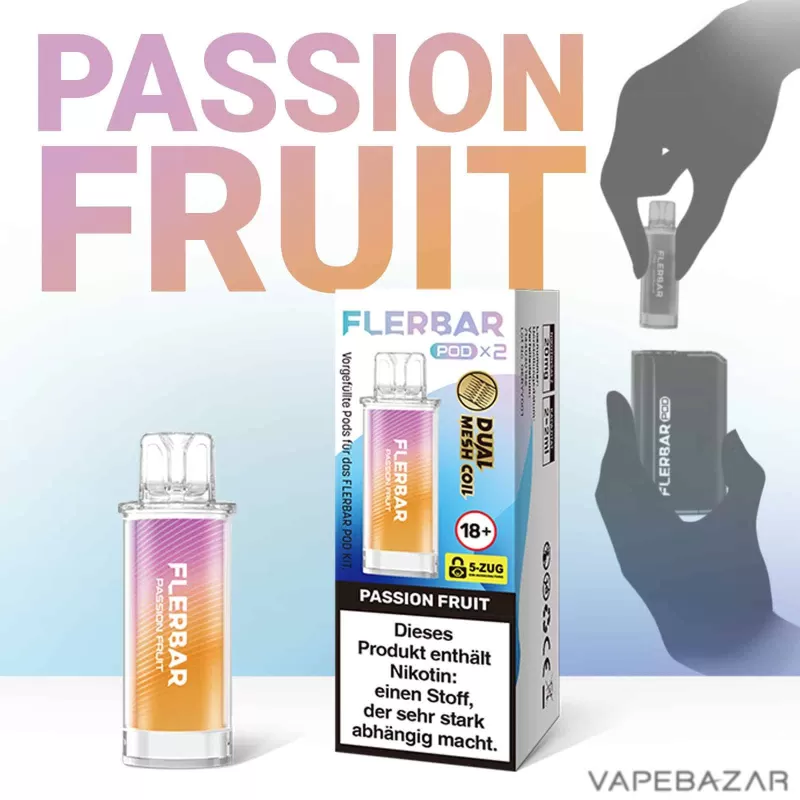 Flerbar Pods – Passion Fruit – Prefilled Liquid Pod – 2er Pack - Image 2