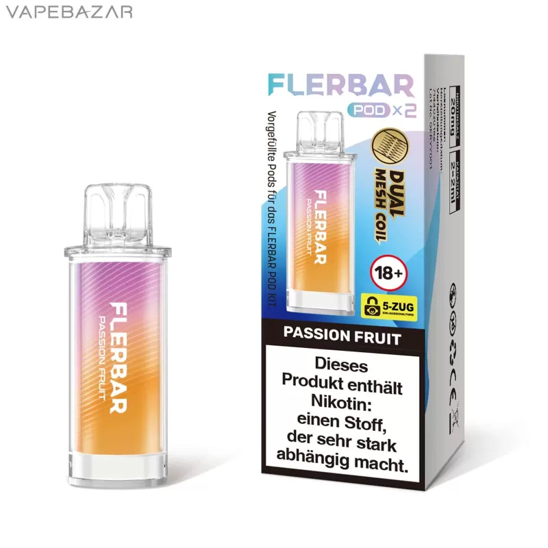 Flerbar Pods – Passion Fruit – Prefilled Liquid Pod – 2er Pack - Image 3