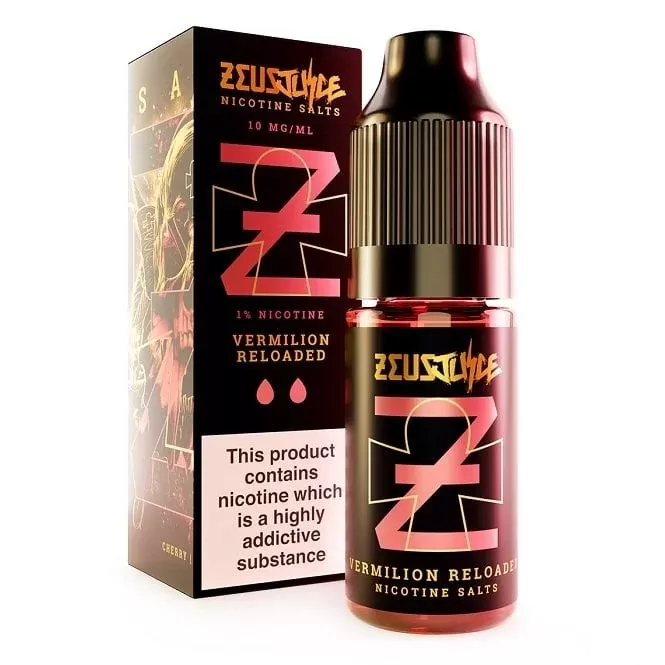 Zeus Juice Vermilion Reloaded Nic Salt E Liquid (10ml)