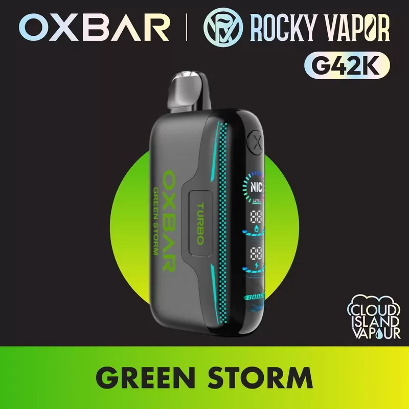 Rocky Vapor Oxbar G42K Disposable Vape – Green Storm