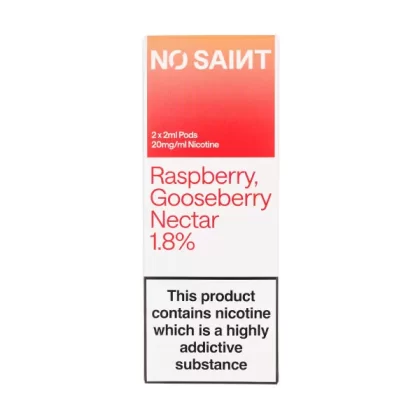 Raspberry Gooseberry Nectar Prefilled Pods by No Saint