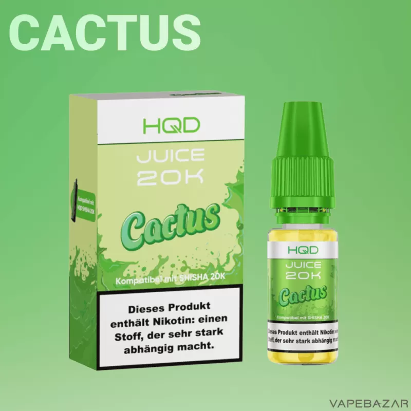 HQD 20K Juice Liquid – Cactus - demineralisiertes Wasser / Propylenglykol / pflanzliches Glycerin / Aromastoffe / Nikotin / 3mg/ml - Image 2