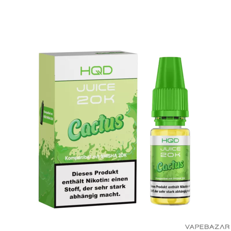 HQD 20K Juice Liquid – Cactus - demineralisiertes Wasser / Propylenglykol / pflanzliches Glycerin / Aromastoffe / Nikotin / 3mg/ml - Image 3