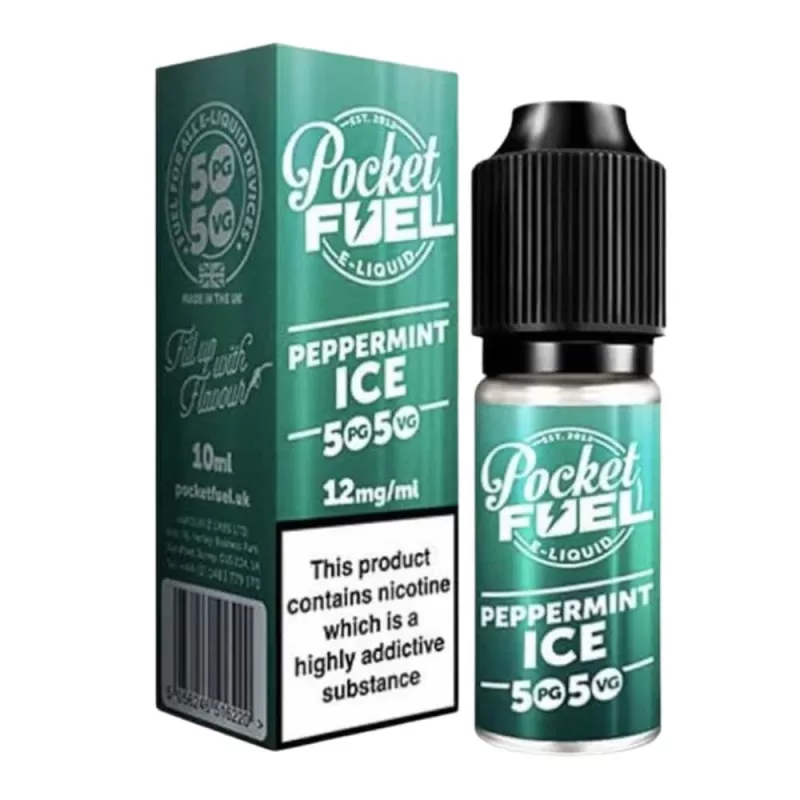 Peppermint Ice 50/50 E-Liquid by Pocket Fuel (10ml) - 3mg