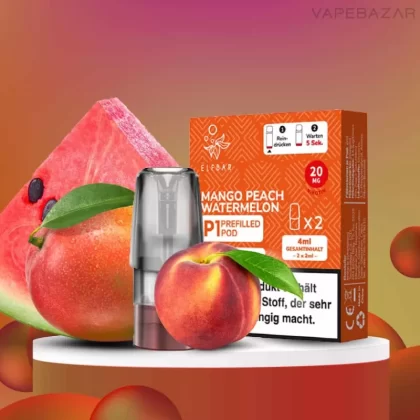Elf Bar Mate 500 – Mango Peach Watermelon – Prefilled Liquid Pod – 2er Pack - 500 mAh