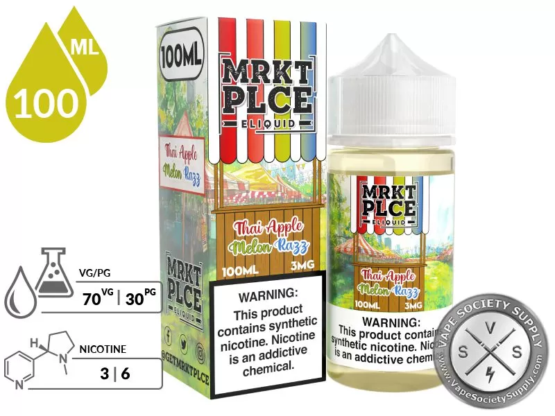 Thai Apple Melon Razz by MRKT PLCE 100ml - Vape Product, Vape Product - Image 2