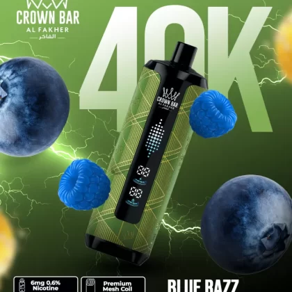 Al Fakher Crown Bar Mega Max 40K - Blue Razz Lemonade - Vapesonline