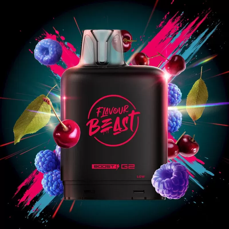 Level X G2 Blue Raspberry Cherry Boost Flavour Beast Pods