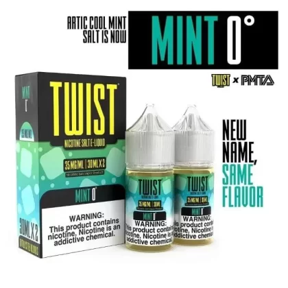 Mint 0° (Arctic Cool Mint) Nicotine Salt by Twist E-Liquids - Size#60ml~Nicotine#35MG>50MG