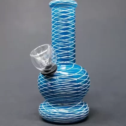5″ Blue Round Mini Bong