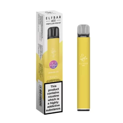 ELFBAR 600 Prefilled Pod Kit Banana Ice - Ecigpremium