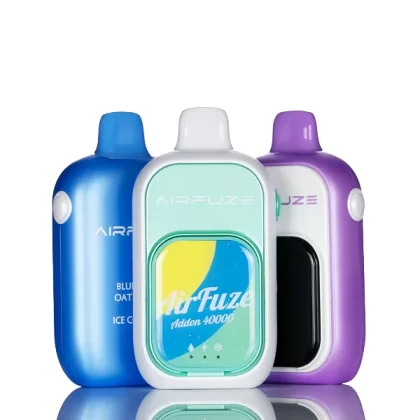 Airfuze Addon 40K 40000 Puffs Disposable Vape - 24mL - Blueberry Oat Donut (With Nicotine Strips)