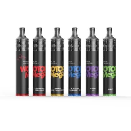 Wotofo Mega Disposable Vape 1500 Puffs - Flavor#Strawberry Banana lce>Strawberry Ice Cream>Grape Ice>Mango Peach Pineapple Ice>Pineapple Coconut>Banana lce>Multiple Mango>Blueberry Raspberry