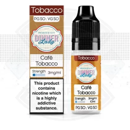 Dinner Lady Tobacco 50/50 Cafe Tobacco 10ml - Size#12mg