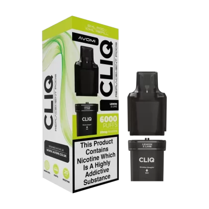 Lemon & Lime Avomi Cliq 6000 Refill Pack - 20mg - Vape Product (14CE79)