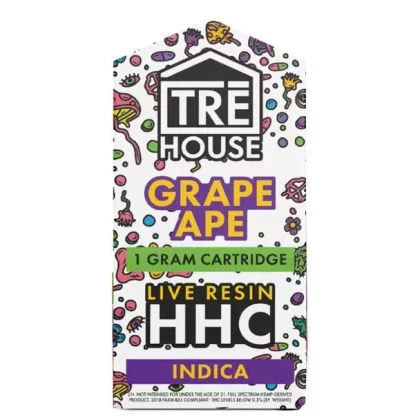 TRE House Live Resin HHC Cartridge – Grape Ape 1G