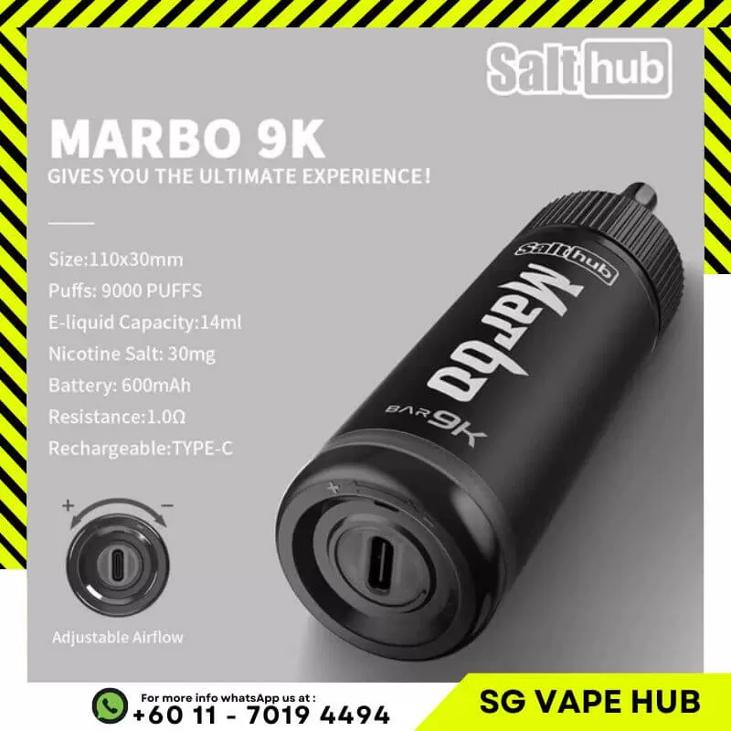 SALTHUB MARBO BAR 9000 Puffs - Image 2