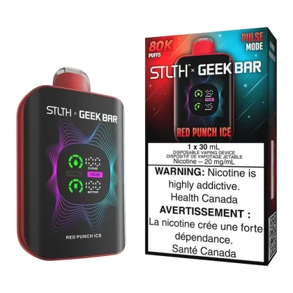STLTH X Geek Bar Disposable Vape Device – Red Punch Ice - Nicotine Strength#20mg/ml