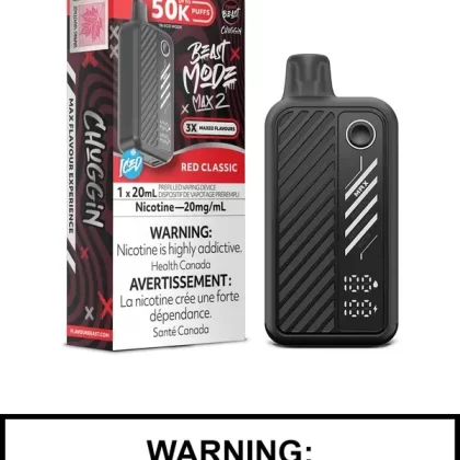 Red Classic Iced Flavour Beast Beast Mode Max 2 Disposable Vape