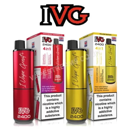 IVG 2400 Rechargeable Vape Kit - Vapestreams Co