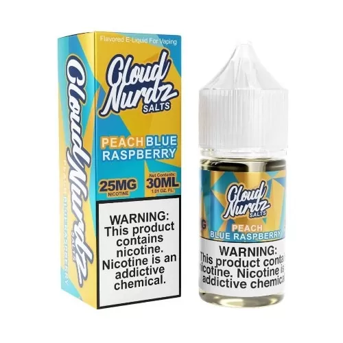 Cloud Nurdz Salt E-Liquid – Peach Blue Raspberry 30ml