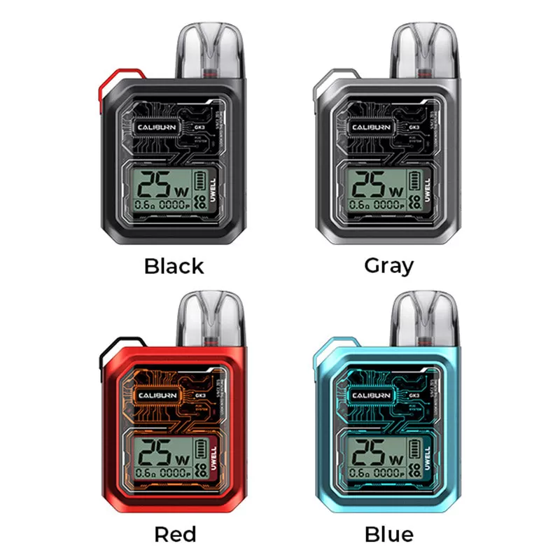 Uwell Caliburn GK3 Pod Kit 900mAh 2.5ml - Red - Image 2